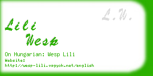 lili wesp business card